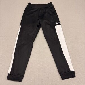 Nike Elite Women Black White Athletic Track Pants Joggers Large Sweats